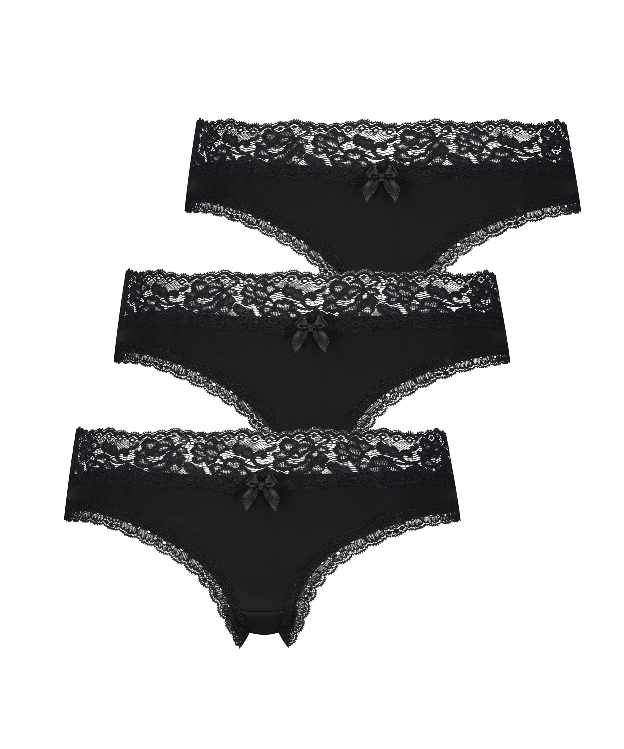 Pack de 3 pantalones cortos brasileños Dakota, Negro, main