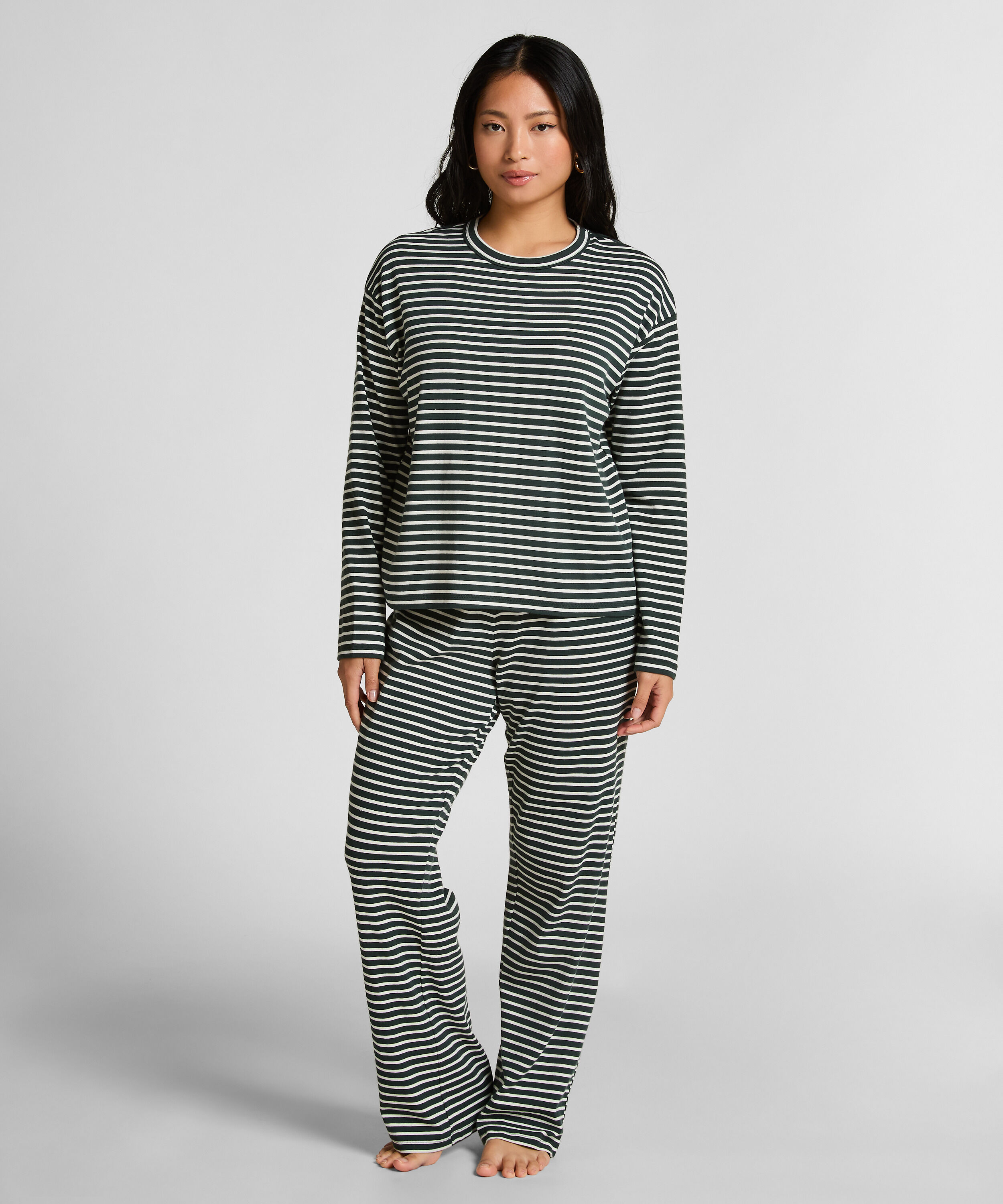 Conjunto de pijama de punto de algodón, Verde