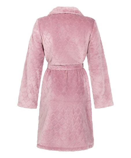 Albornoz corto de fleece, Morado