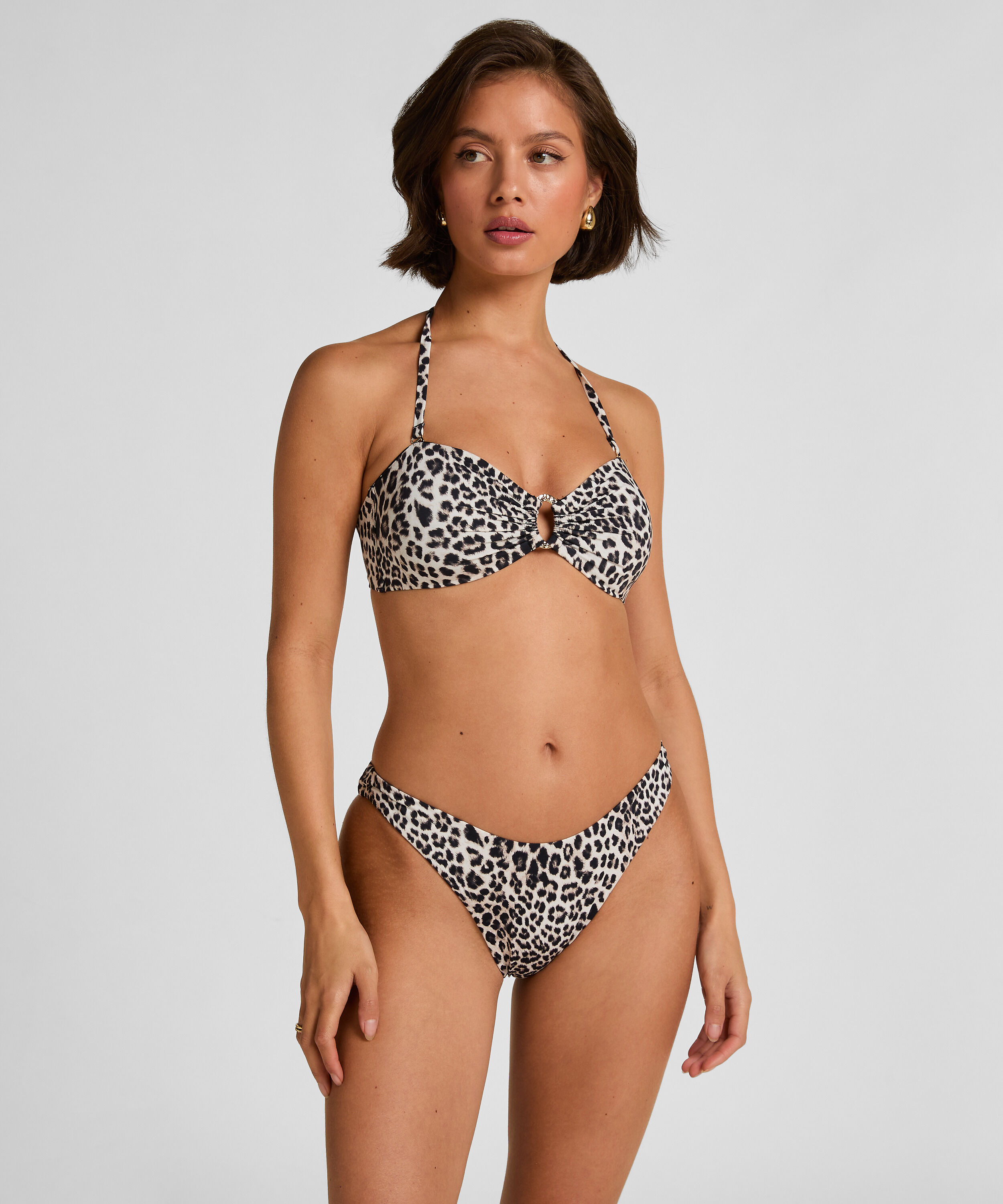 Braguita de Bikini Highleg Leopard, Negro Braguita de Bikini Highleg Leopard, Negro