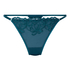 Tanga de pernera alta Margot, Azul