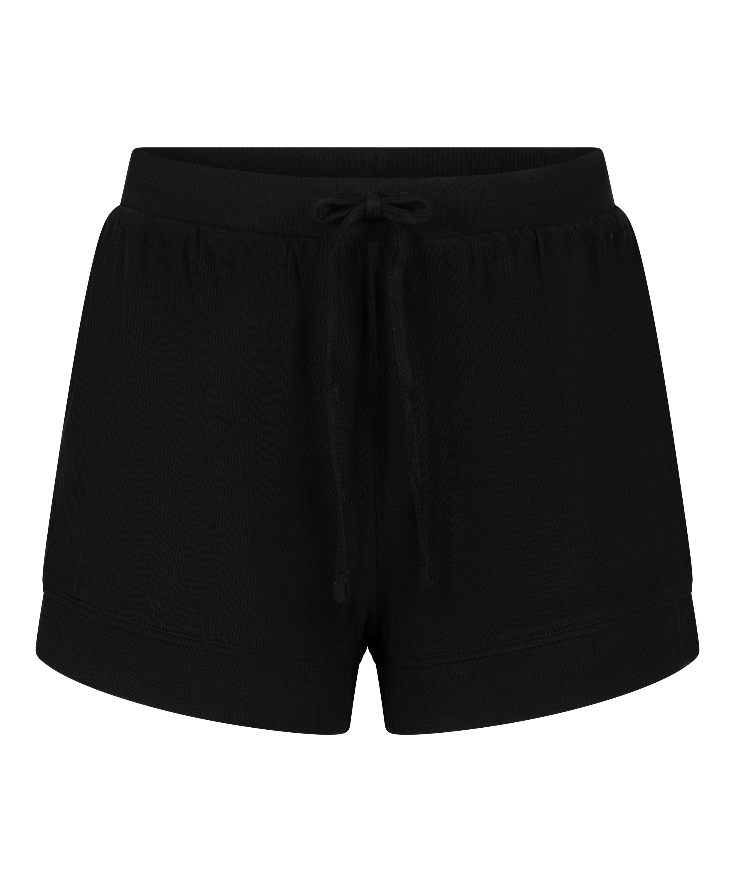 Short de punto Rib Essential, Negro, main