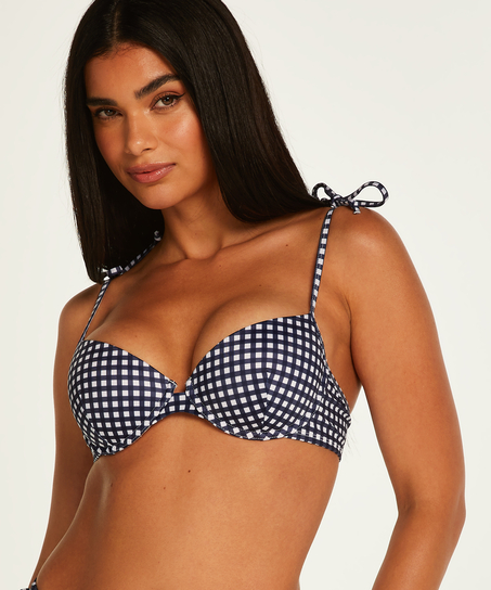Top de bikini con aros preformado Seychelles, Azul