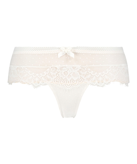 Tanga bóxer Bessie, Blanco
