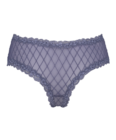 Brasile&ntilde;a en forma de V burn-out mesh, Azul