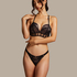Sujetador push-up longline sin aros y relleno Magdalena, Negro
