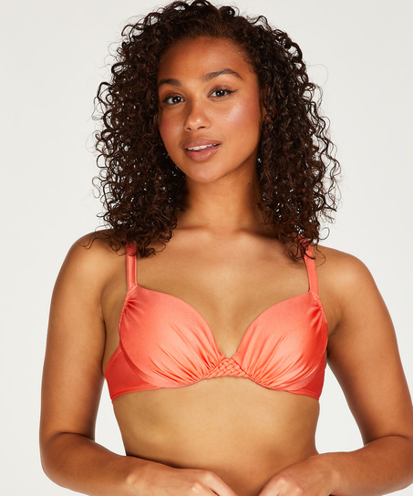 Top de bikini acolchado con aros Sunrise, Naranja