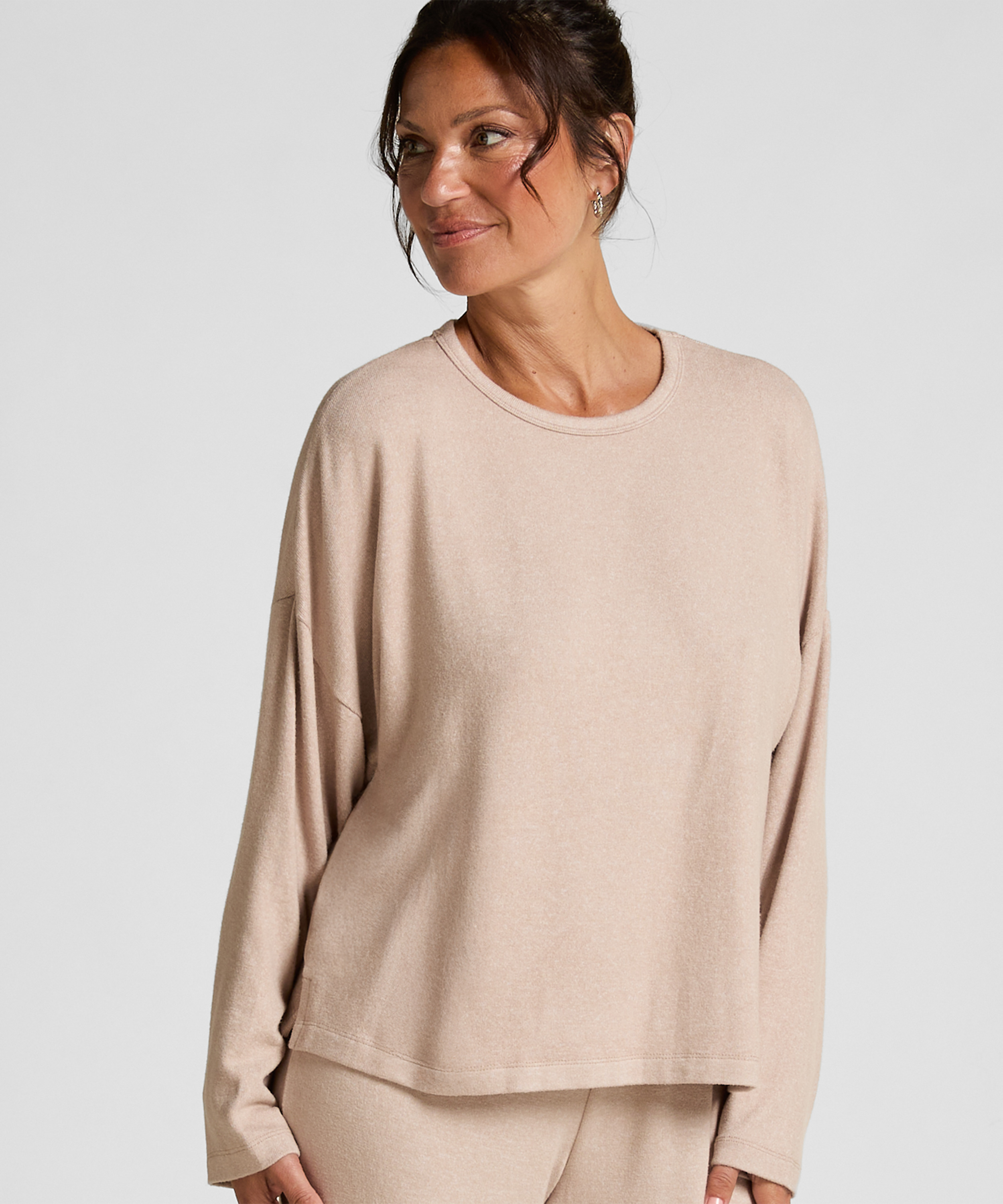 Top de pijama Jersey, Beige, main