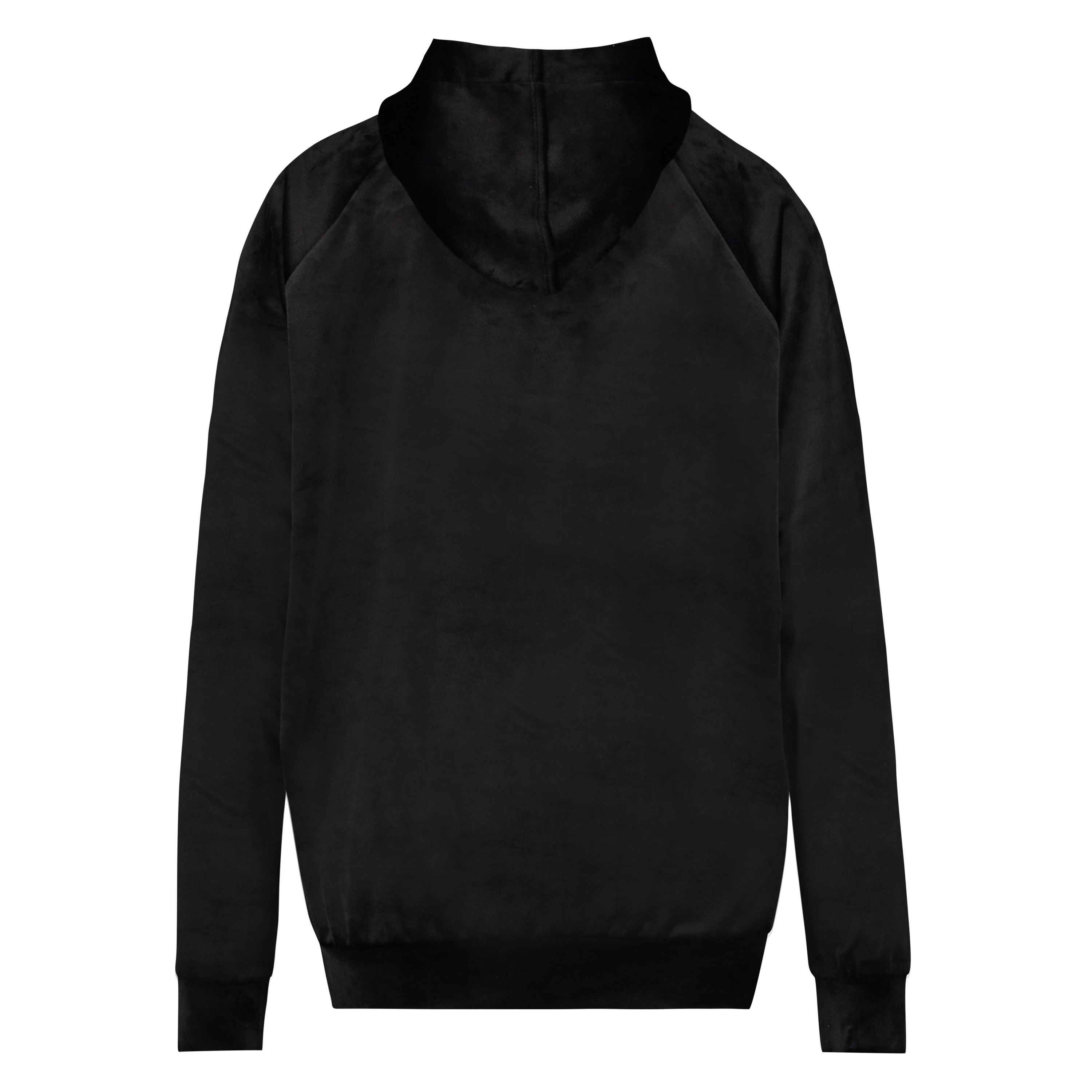 Top de pijama de terciopelo y manga larga, Negro, main