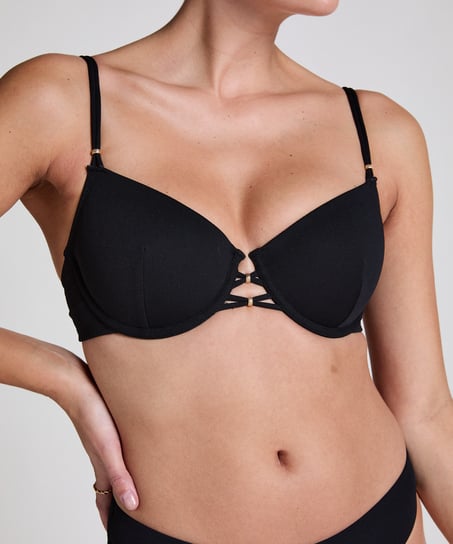 Top de bikini Holbox, Negro