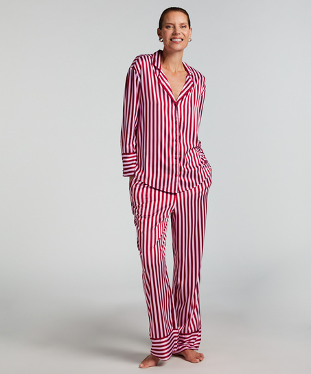 Chaqueta de manga larga y satén, Rosa