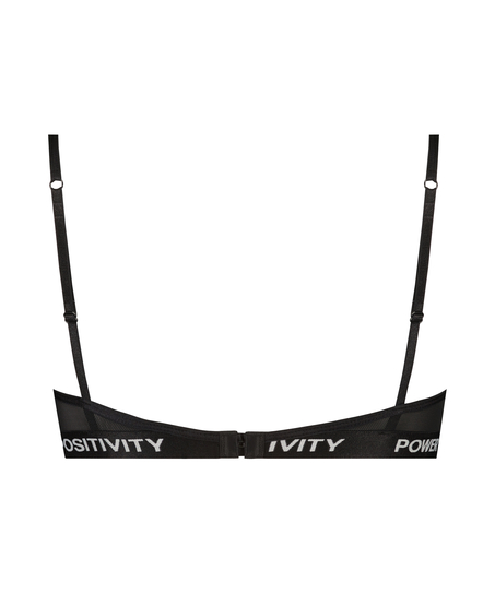 Sujetador con aros no preformado Honey, Negro