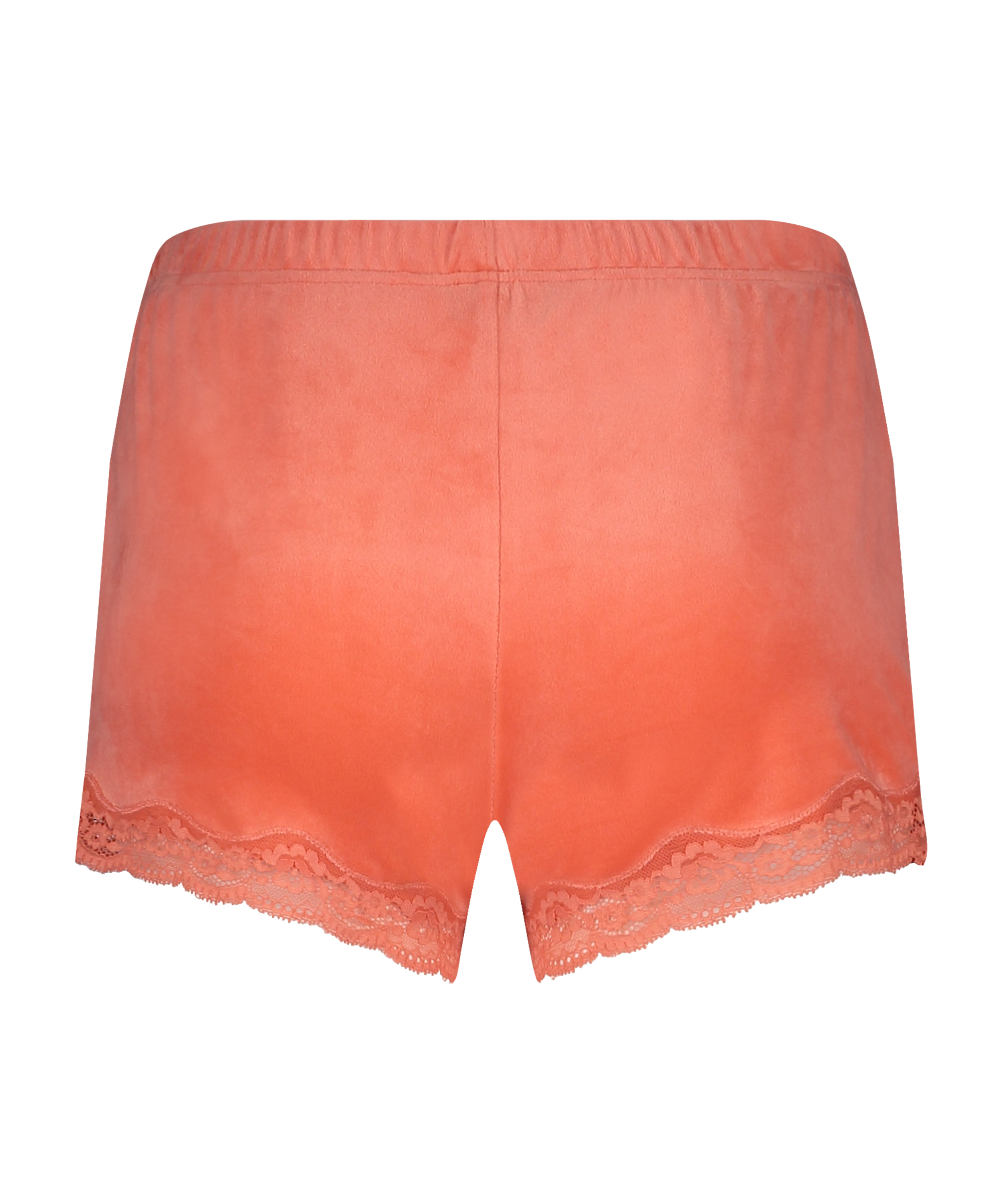 Pantalón corto de terciopelo y encaje, Naranja, main