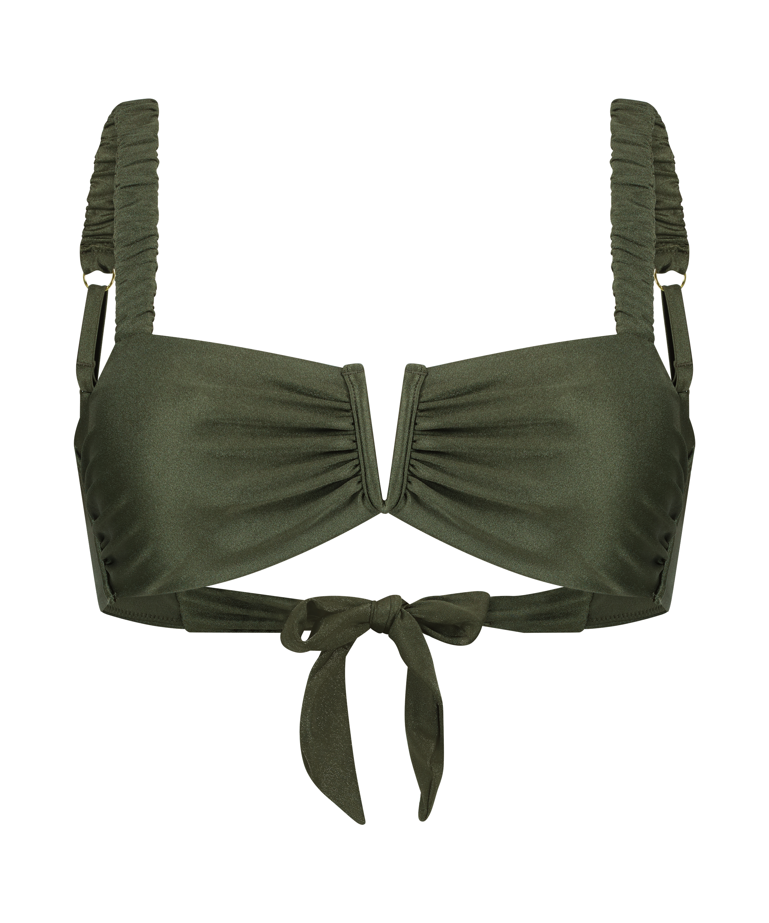 Top de bikini bandeau Crete, Verde, main