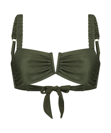 Top de bikini bandeau Crete, Verde