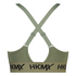 HKMX Sujetador deportivo The Crop Logo nivel 1, Verde
