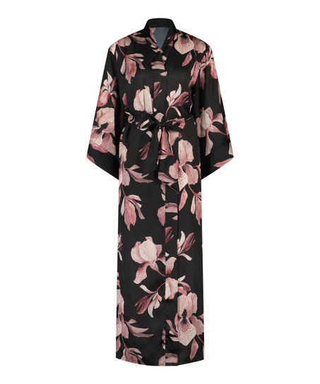 Kimono Satin Bloom, Negro