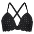 Top de bikini preformado Scallop Copa E +, Negro