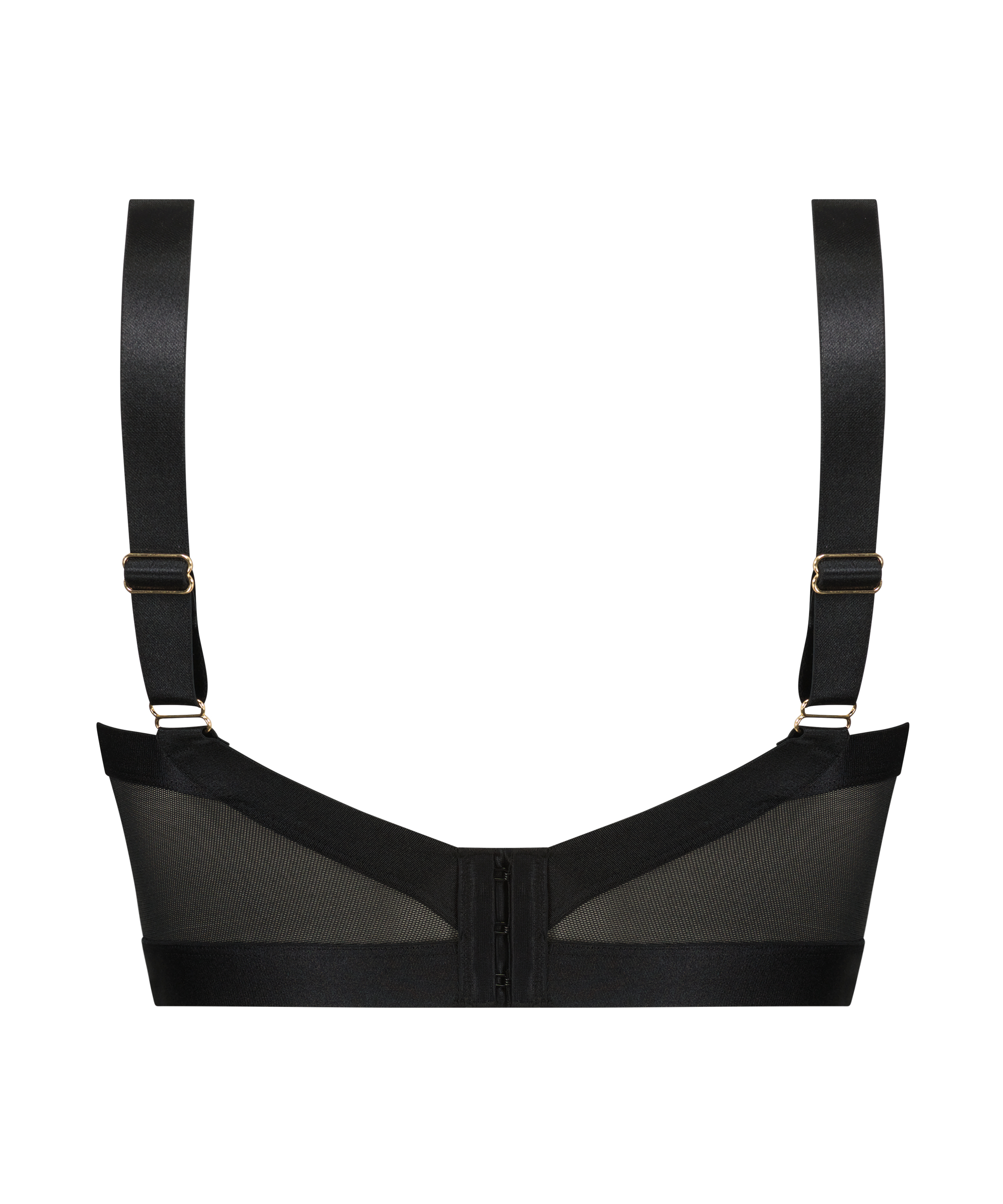 Sujetador de línea larga con aros sin relleno Hana, Negro, main