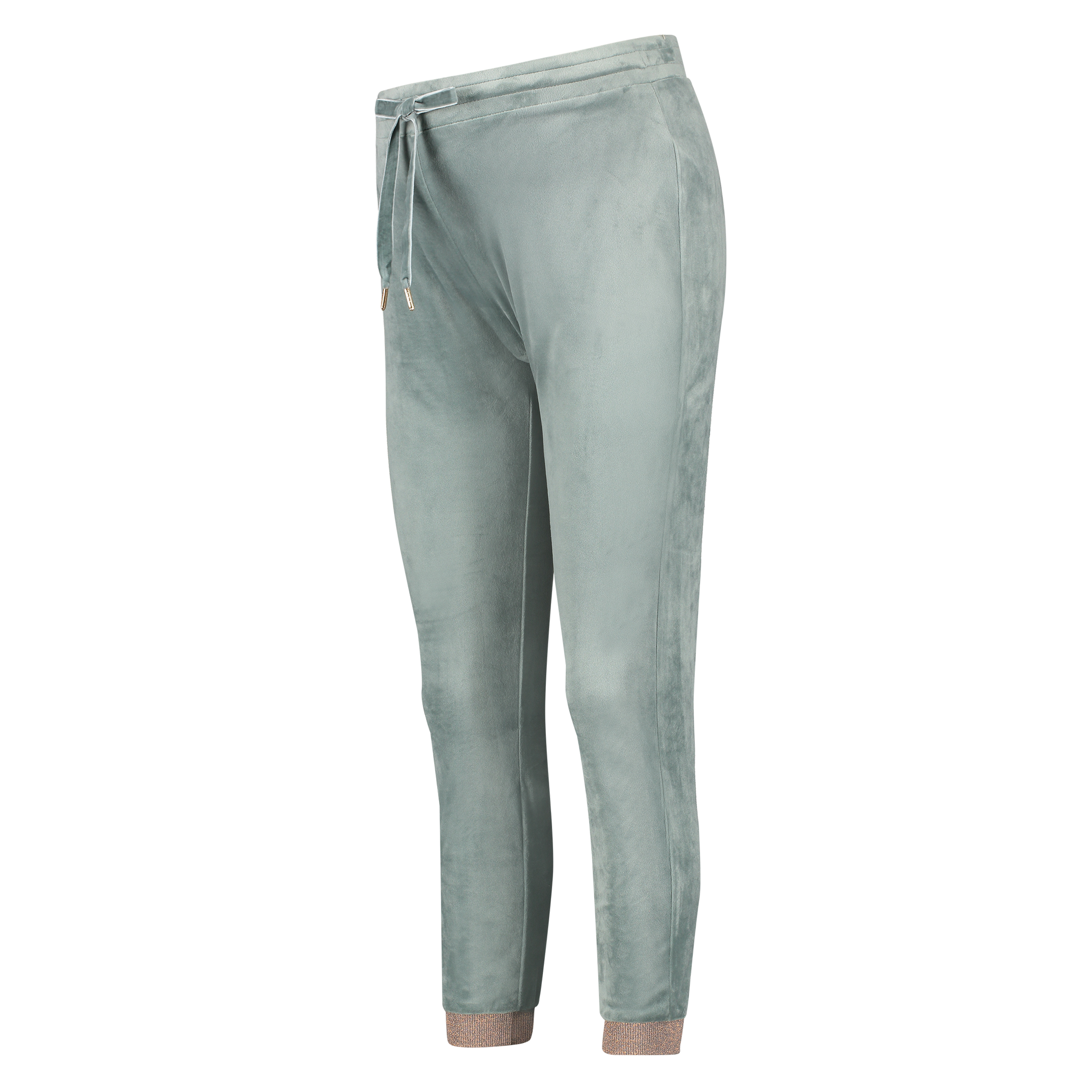 Pantalón para correr de terciopelo Lurex, Verde, main