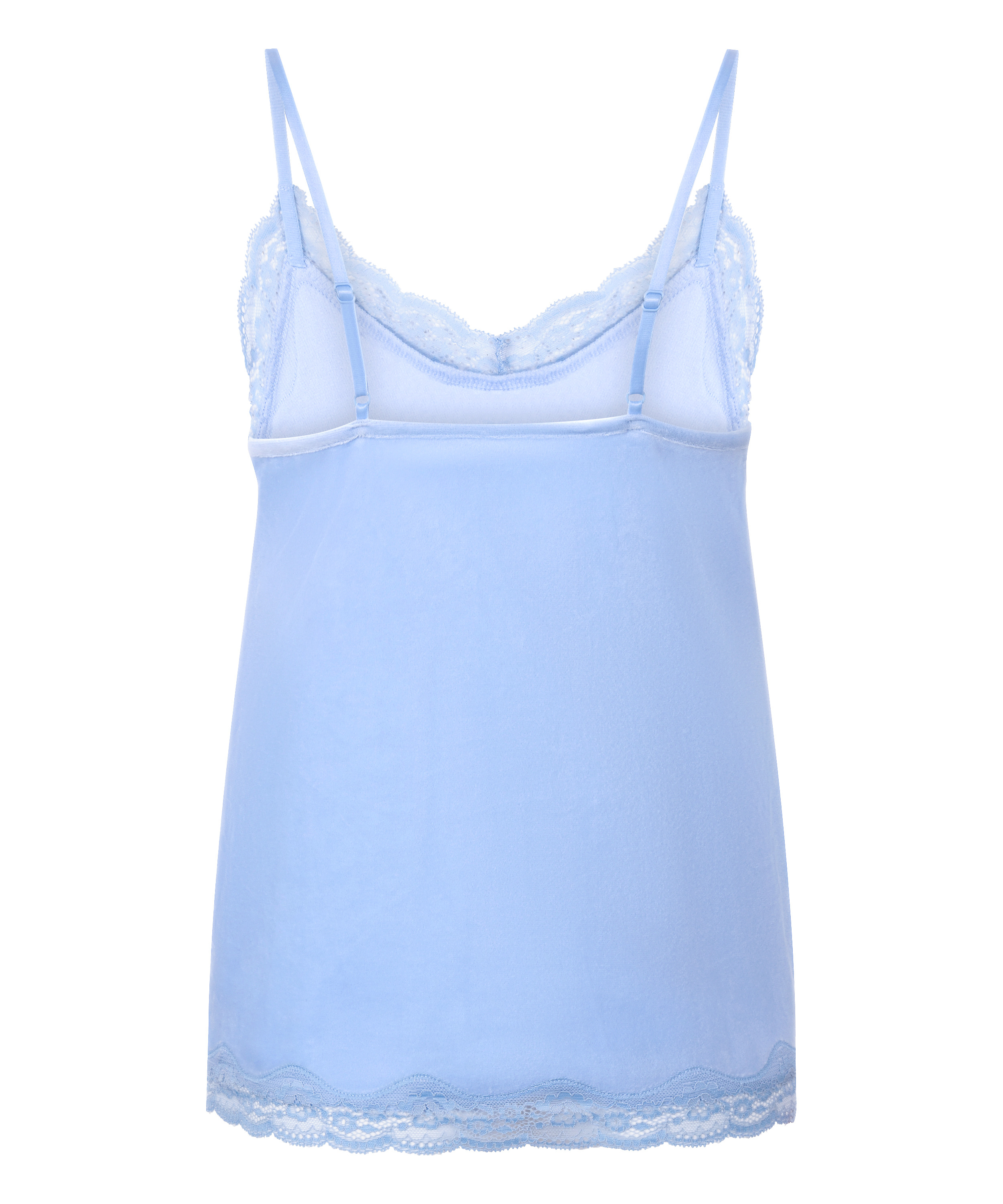 Camiseta top Velours Lace, Azul, main