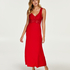 Vestido combinación largo Modal Lace, Rojo