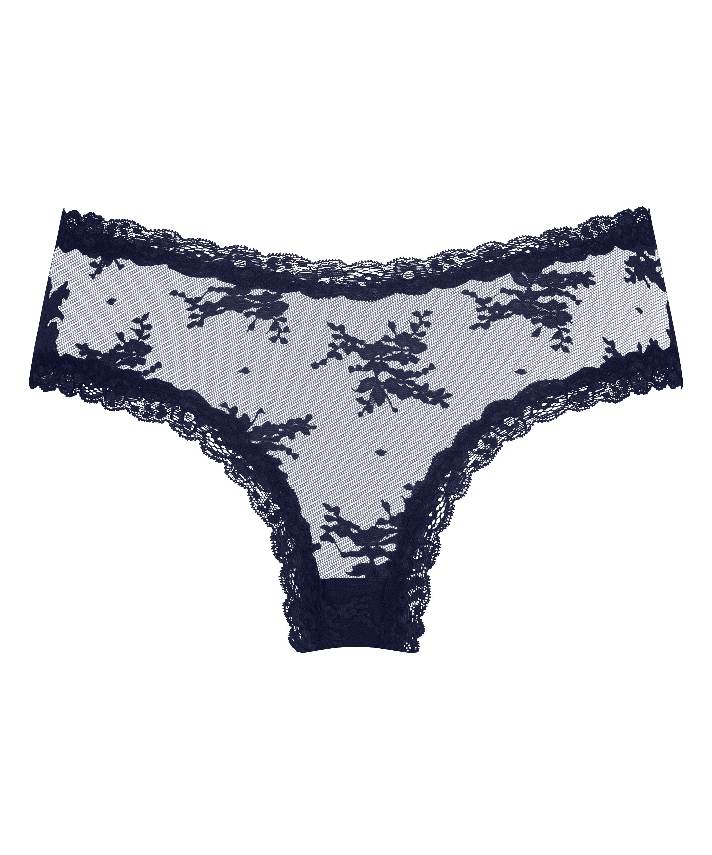 Brasileña en forma de V burn-out mesh, Azul, main