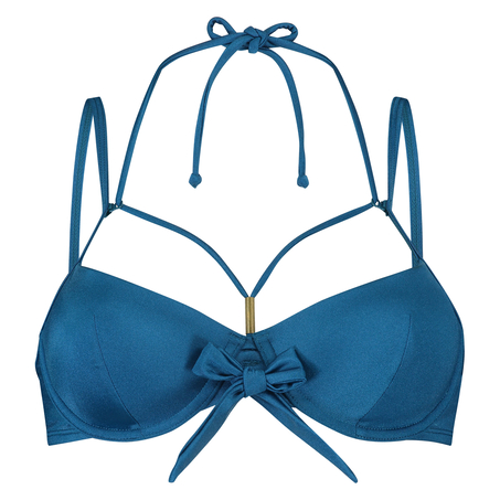 Top de bikini de aros preformado Sunset Dream, Azul