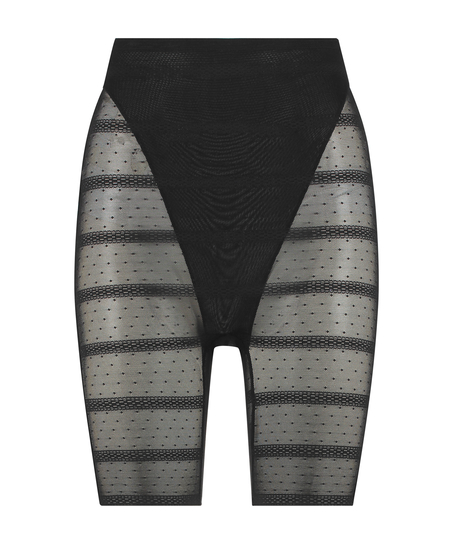 Pantalón pitillo de malla realzador reafirmante, Negro