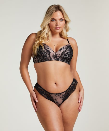 Sujetador sin soporte preformado Daphne, Negro