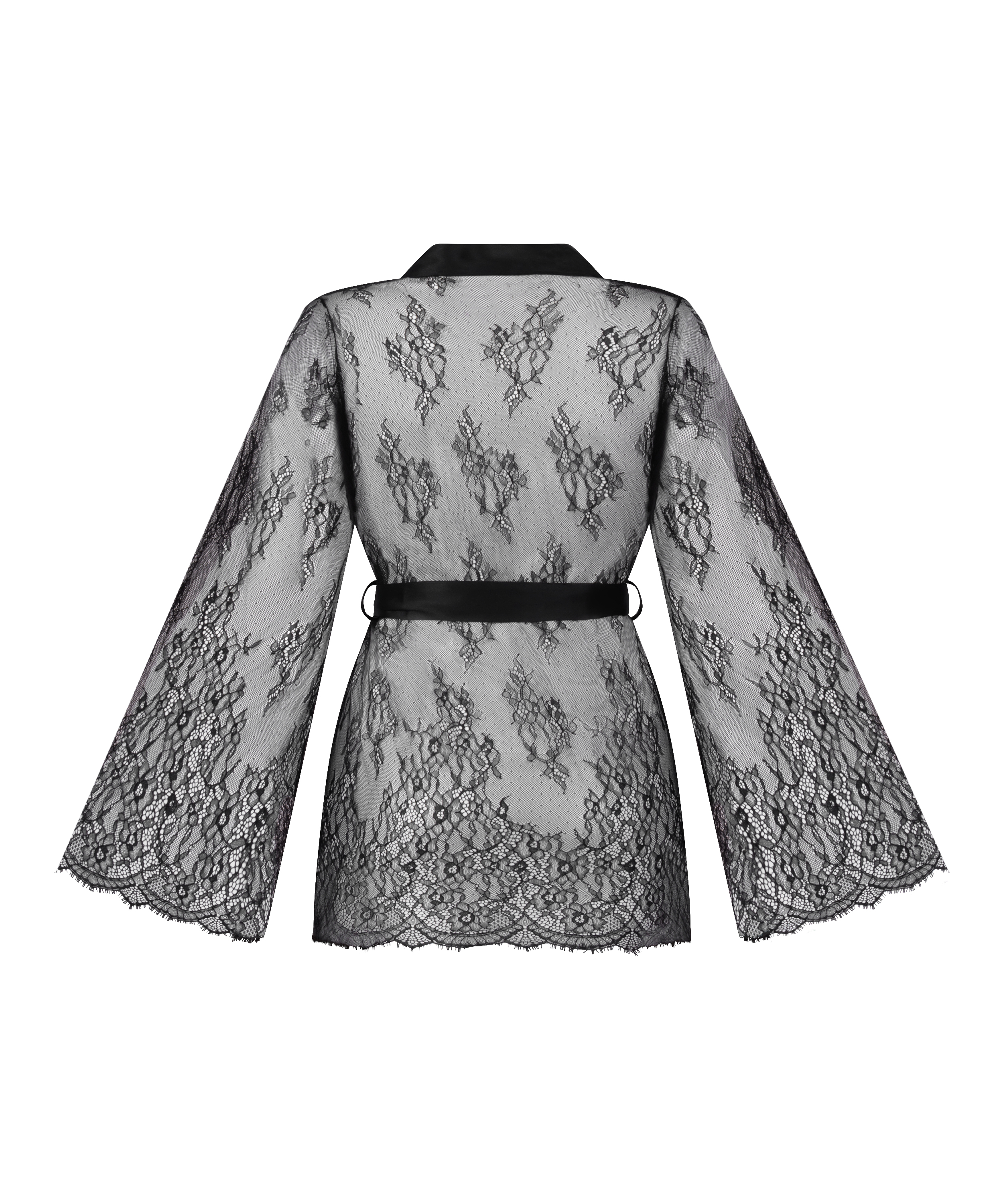 Kimono Allover Lace, Negro, main