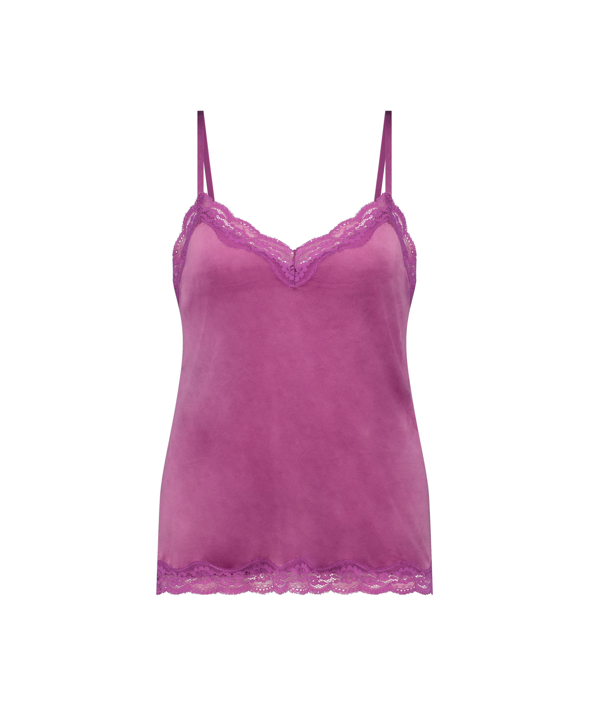 Camiseta top Velours Lace, Morado, main