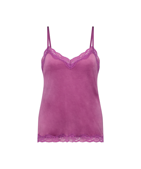 Camiseta top Velours Lace, Morado