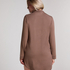 Vestido camisero de manga larga de jersey Essential, Marrón