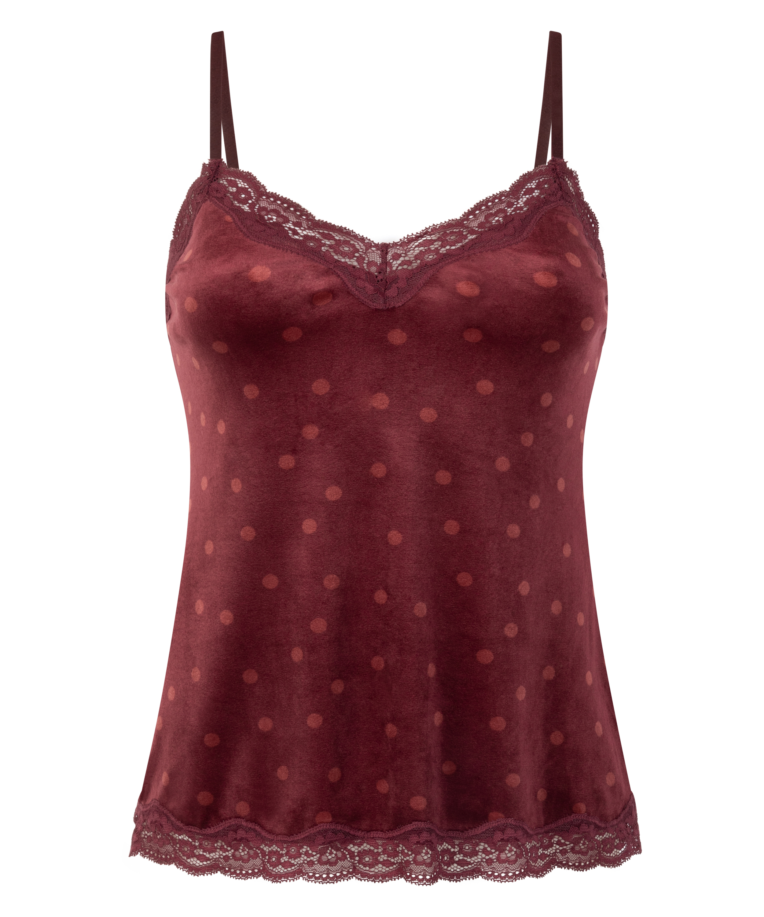 Camiseta top Velours Lace, Morado, main