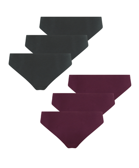 Lote de 6 braguitas brasileñas invisibles, Azul