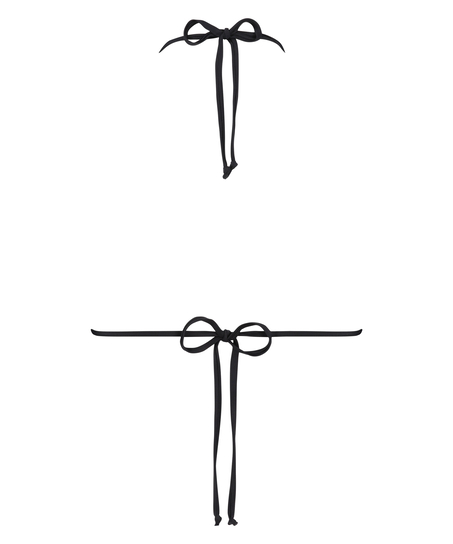 Top de bikini triangular Doha, Negro