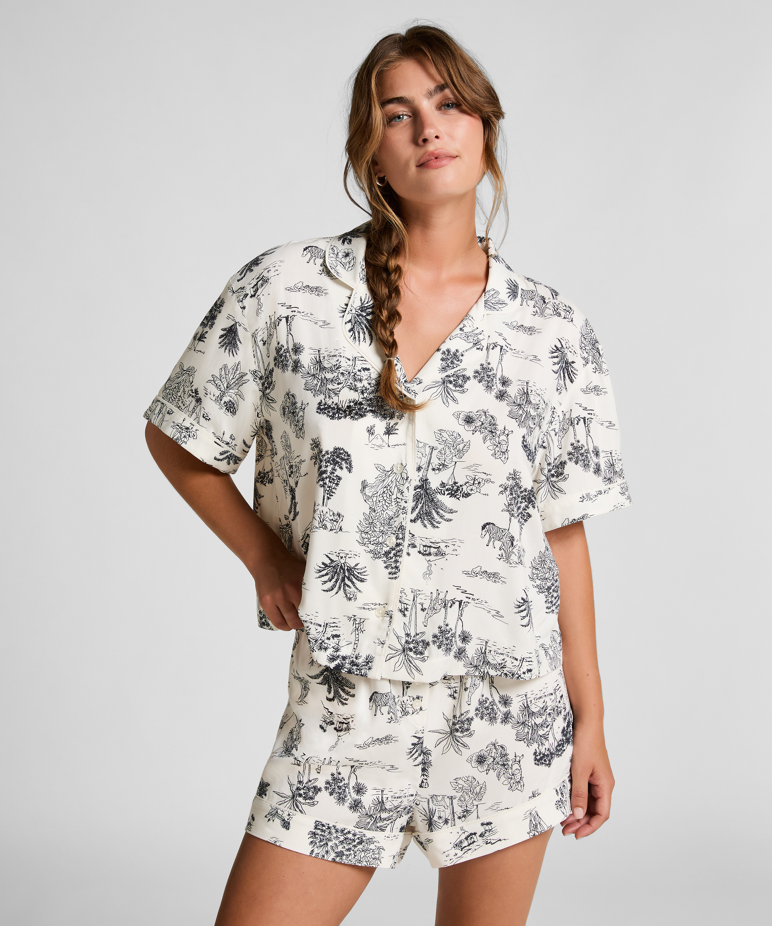 Chaqueta de manga corta, Blanco, main