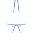 Top de bikini triangular Suze, Azul