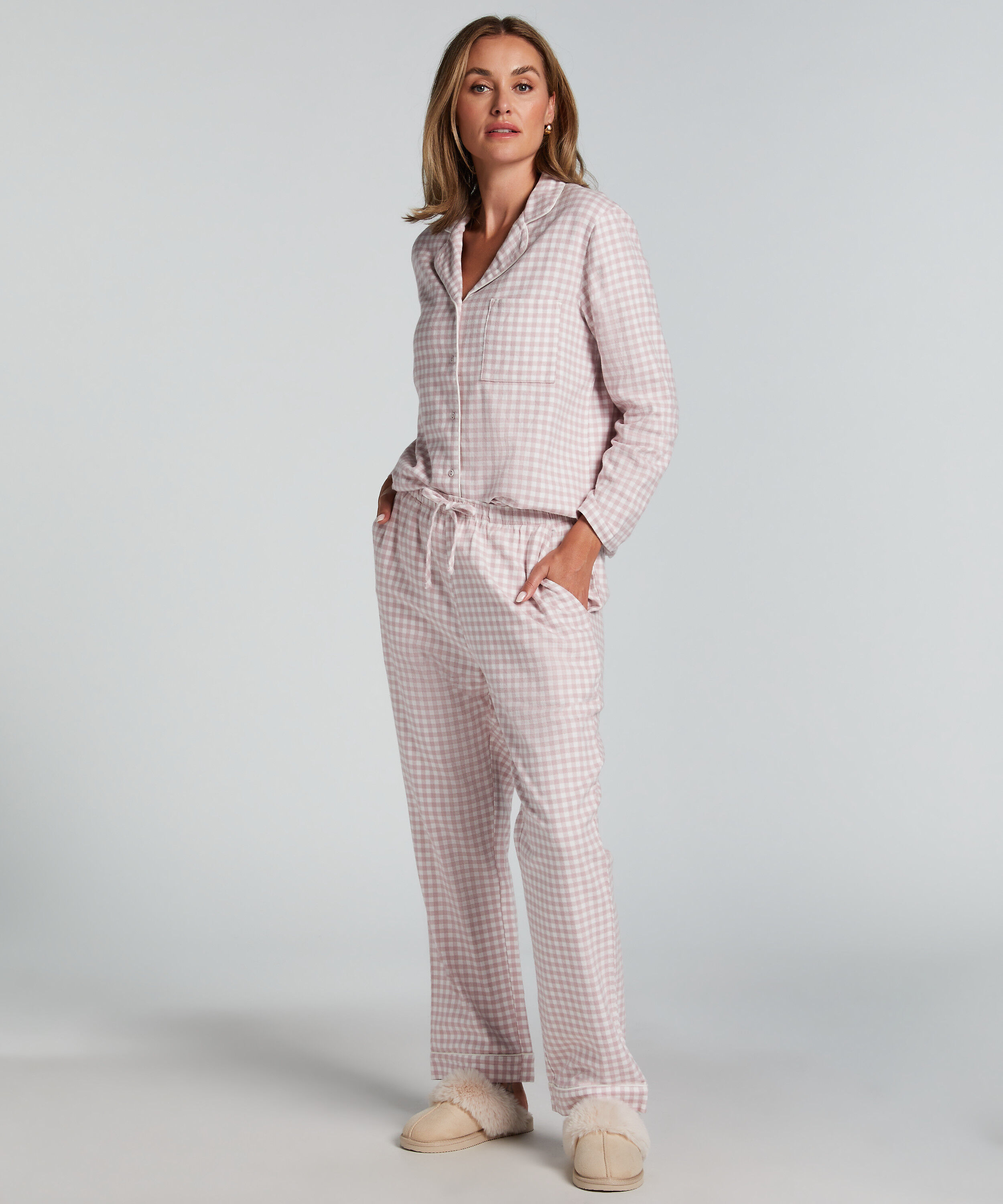 Pantalones de pijama de franela, Morado