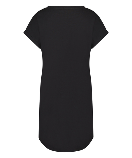 Camis&oacute;n de escote redondo, Negro