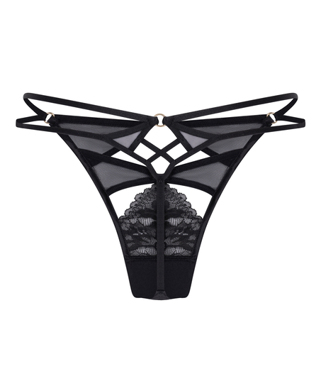 Tanga de talle alto Amel , Negro