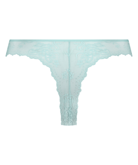 Invisible Tanga Lace Back, Azul