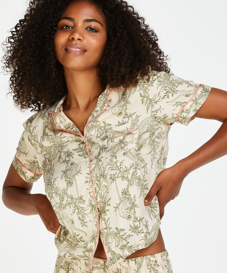 Chaqueta de pijama tejida, Beige