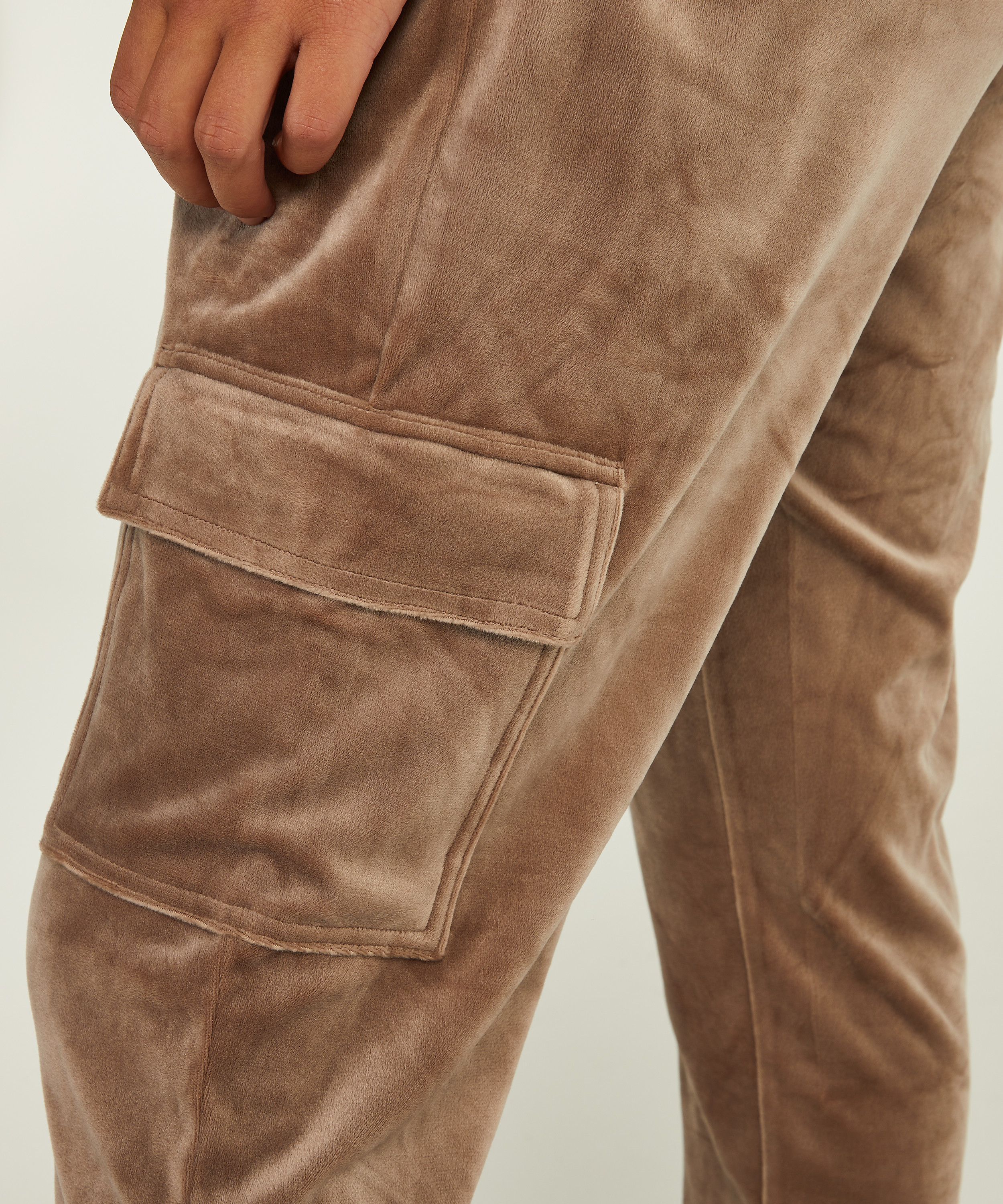 Mono de terciopelo Hoodie, marrón, main