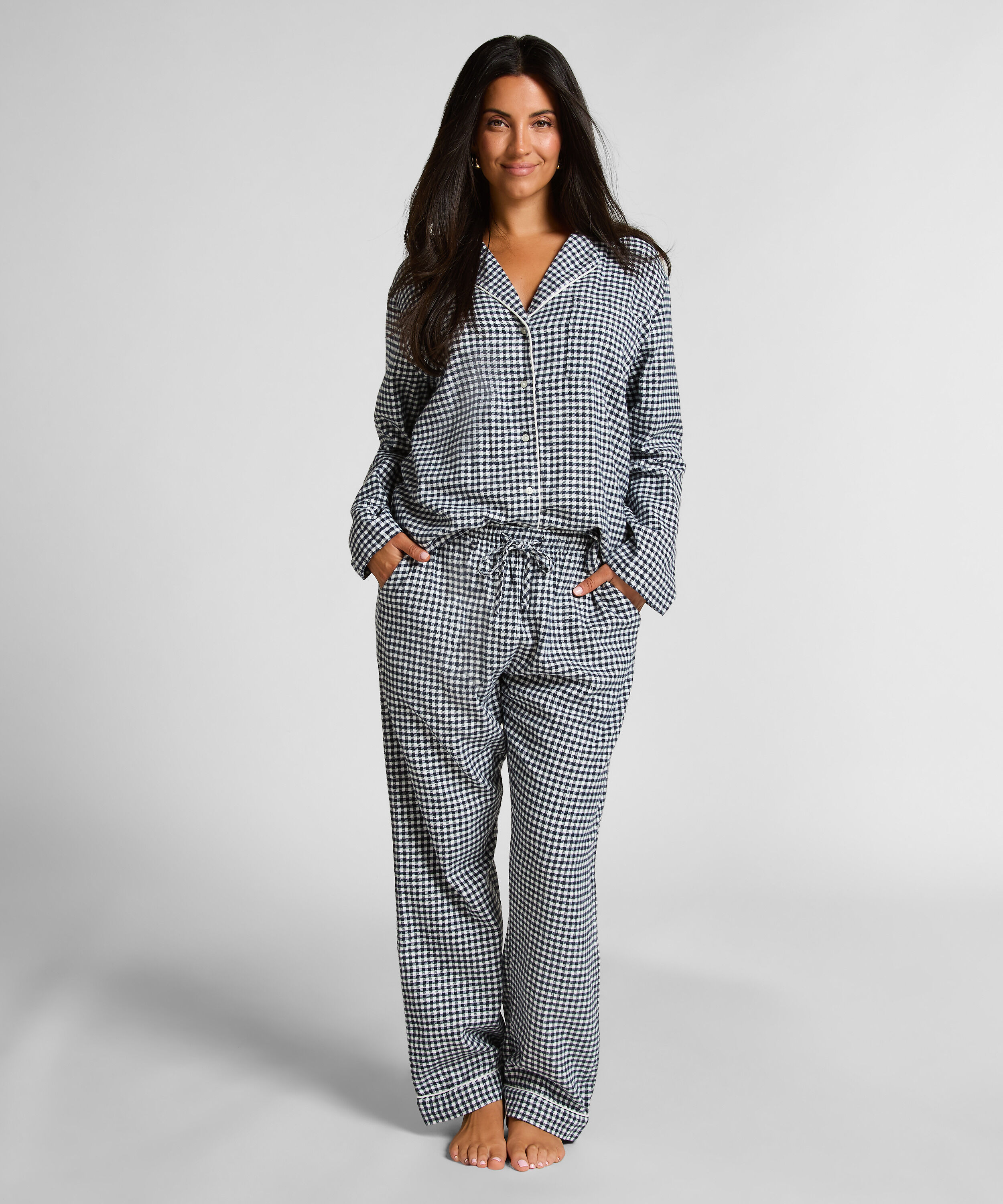 Pantalones de pijama de franela, Azul Pantalones de pijama de franela, Azul