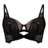 Sujetador de aros longline acolchado Juliette, Negro