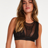 Bralette de cuello alto Fiona, Negro