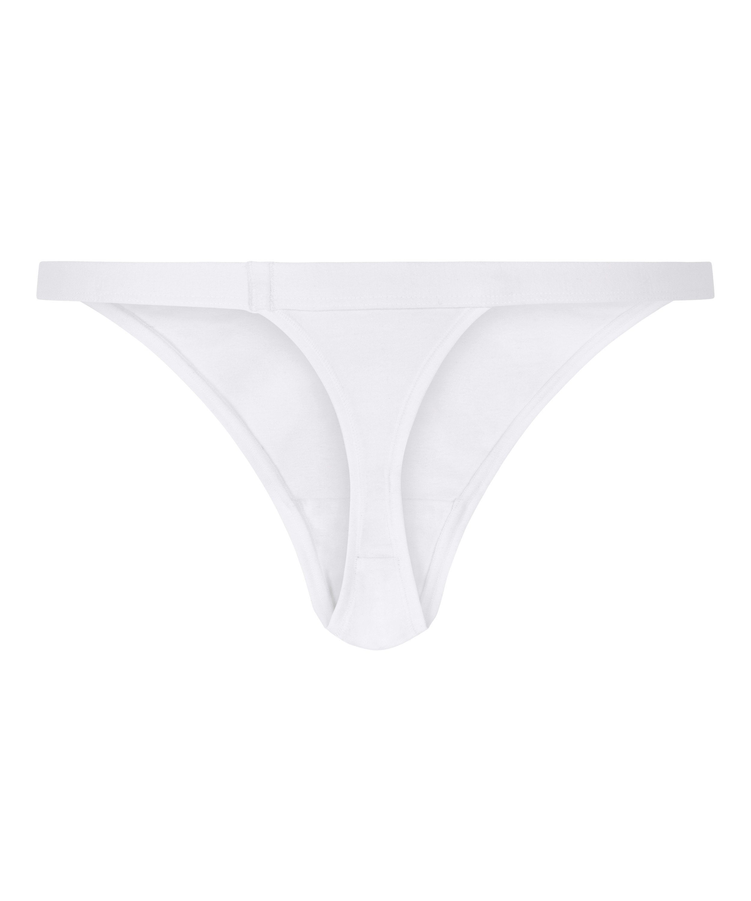 Tanga de algodón, Blanco, main