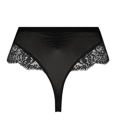 Tanga de corte algo Raine, Negro